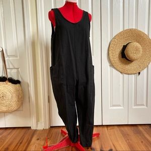 Elizabeth Suzann Clyde Black Canvas Jumpsuit | Ethically-made | Sustainable